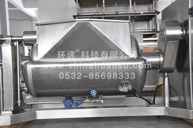 可傾斜式物料攪拌鍋，一鍵觸屏操作